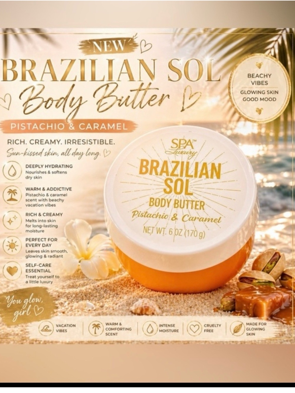 Pistachio & Caramel Body Butter — Cream